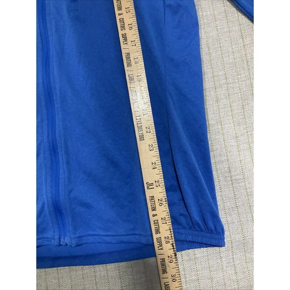 Adidas Beyond The Run Zip Jacket Stretch Sweatshirt Men AI7567 Blue White M